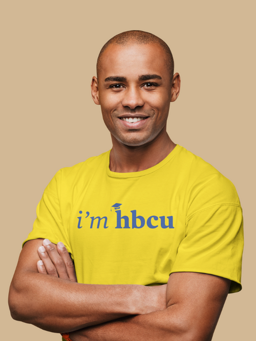 I'm HBCU®️ Gold and Columbia Blue Tee | Modern Apparel and Goods 