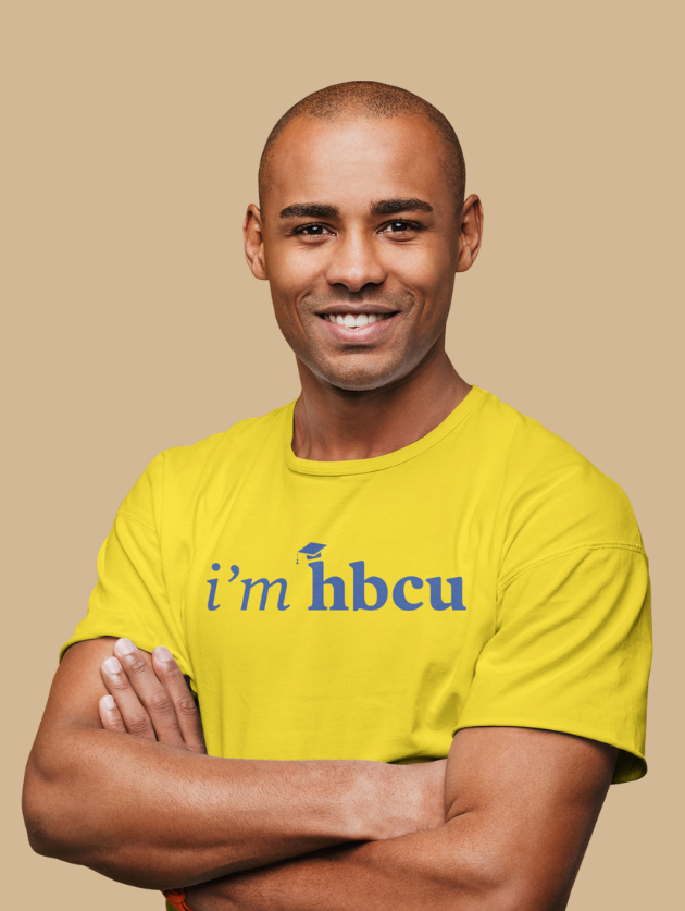 I'm HBCU®️ Gold and Columbia Blue Tee | Modern Apparel and Goods 