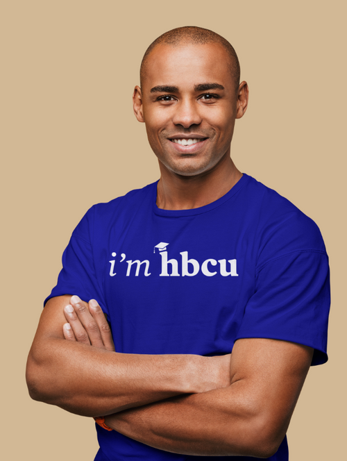I'm HBCU®️ Deep Royal Blue and White Tee | Modern Apparel and Goods 