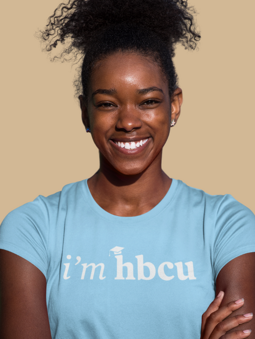 I'm HBCU®️ Columbia Blue and White T-shirt | Modern Apparel and Goods 