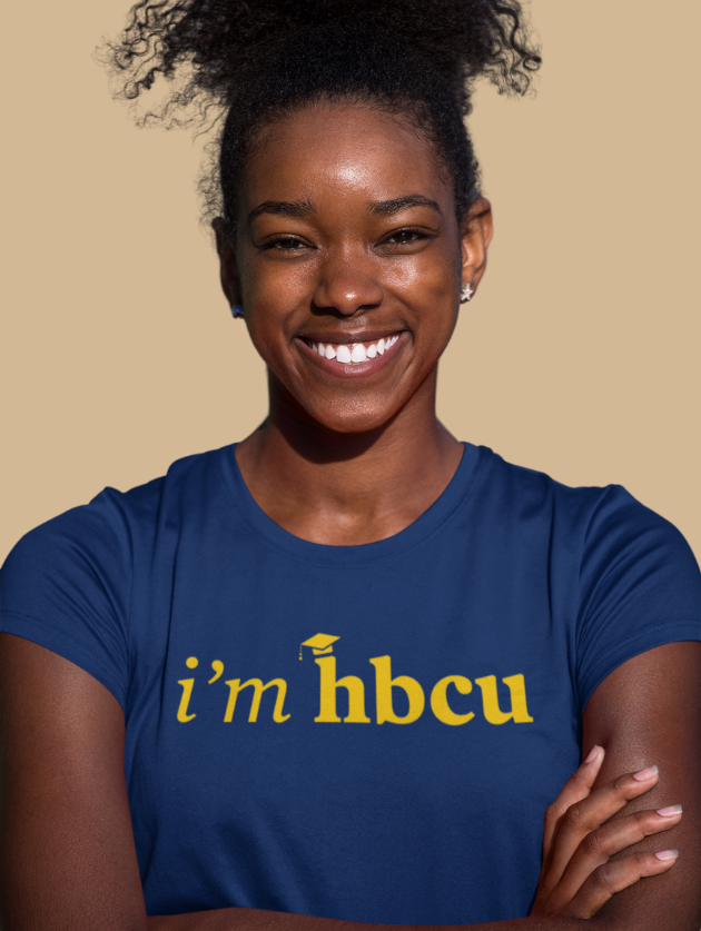 I'm HBCU®️  Dark Royal Blue and Gold Tee | Modern Apparel and Goods 