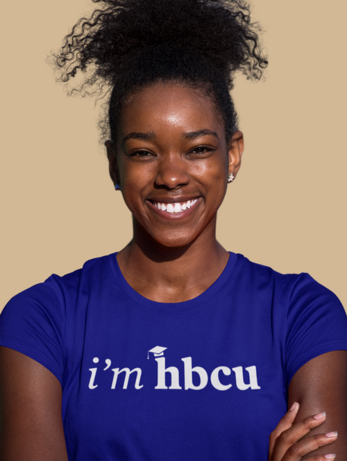I'm HBCU®️ Royal Blue and White Tee | Modern Apparel and Goods 