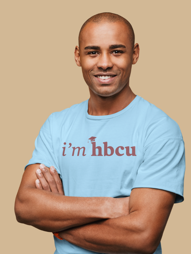 I'm HBCU®️  Columbia Blue and Cherry Red Tee| Modern Apparel and Goods 