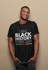 I'm HBCU®️ I am Black History Everyday Tee in Black | Modern Apparel & Goods 