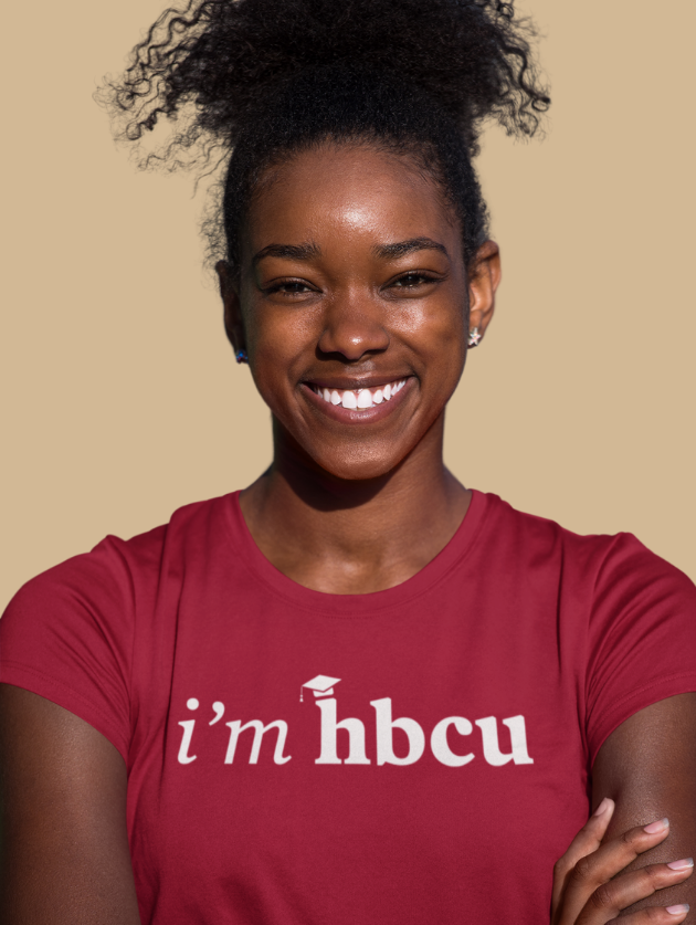 I'm HBCU®️ Red and White Tee | Modern Apparel and Goods 